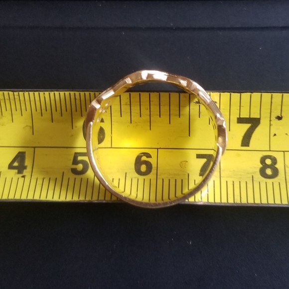 Beautiful 14k solid gold band ring w/diamonds Melisa's Finally yours - Picture 5 of 17